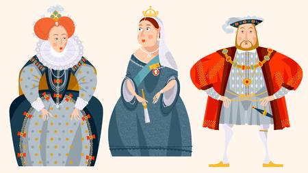 92653497-stock-vector-history-of-england-queen-elizabeth-i-king-henry-viii-queen-victoria-vector-illustration-